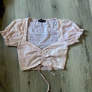 forever 21 size small pink checkered shirt